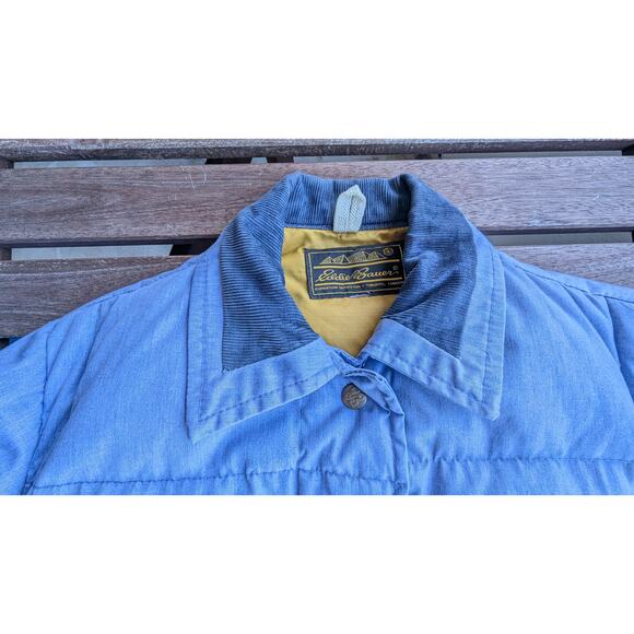 π Vintage Eddie Bauer Chambray Puffer Jacket β Made in Canada | Menβs M - Picture 9 of 9